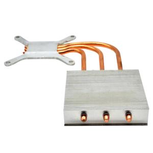 China AL5052 3pcs Copper Heat Pipe Radiator For CPU Cooler Rustproof Durable wholesale