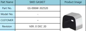China SMD 25mm Rubber Flat Gasket Silicone Ring Type Surface Mount Technology wholesale