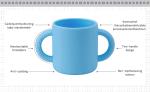 Chip Resistant Silicone Toddler Cups 8oz Training Open Cups For Toddlers 1-3