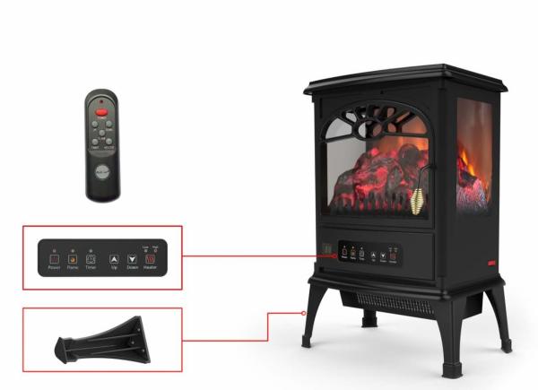 TPL-01R Free Standing Electric Heaters , Remote Controlled Freestanding Electric