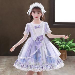 China Spring Children's Clothing Girls Lolita Princess Dress Children's Lace Puffy Dresses wholesale