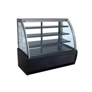 China Fan Cooling Stainless Steel Base Refrigerated Cake Display Cabinets 500L Capacity With Sliding Door with 1500mm Length wholesale