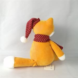 China Orange Santa Stuffed Animal Stuffed Christmas Fox Huggable Baby Fox Toys wholesale