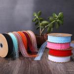 2.5cm Elastic Band Hollow Flower Ribbon for Sewing Clothing Garment Decorative