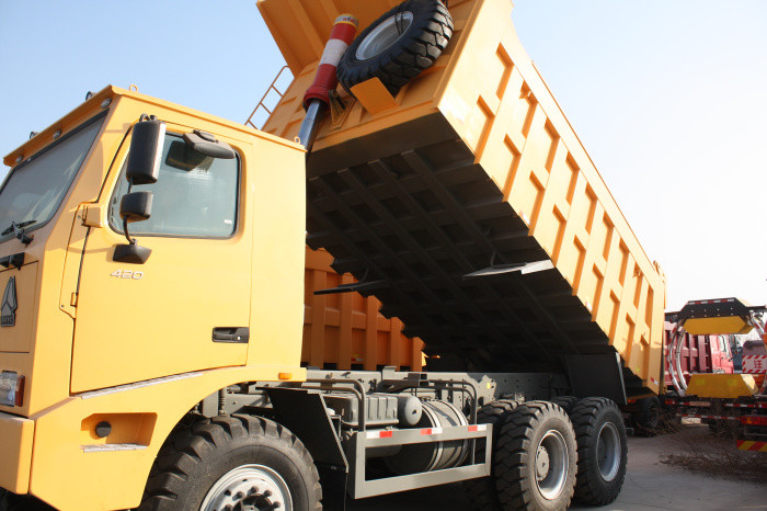 70 T Mining Dump Truck Heavy Duty 6x4 25M3 Capacity 10 Wheels Long Life