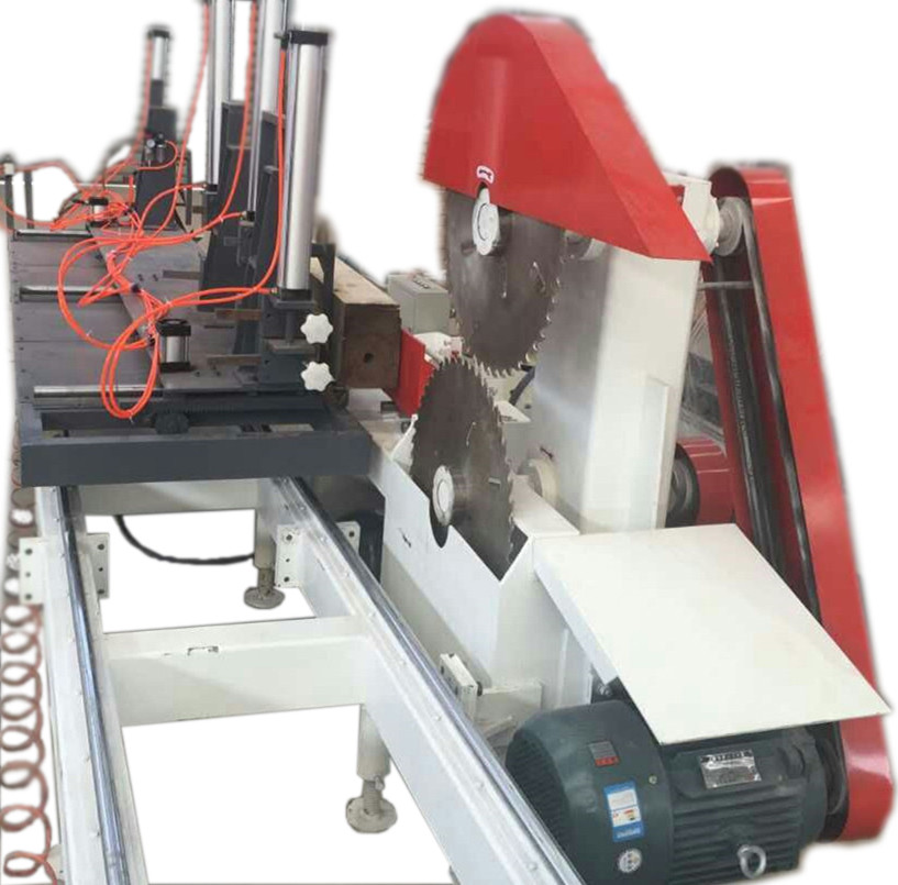 Circular Twin Blades Wood Saw Machine, Log Cutting Auto Feed Circular Sawmill