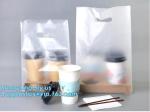 Disposable cup carrier bag, carry bag, cup handle bag, handy bag, die cut bag,