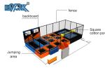 Adult Commercial Rectangle Jump Trampoline Park Equipment With Foam Pit