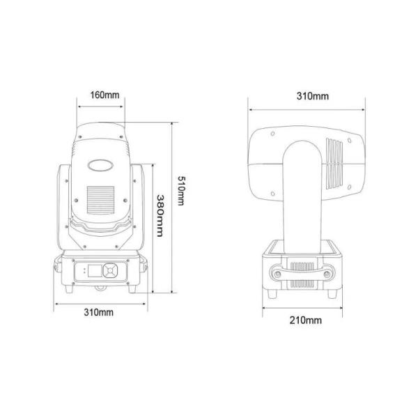 OSRAM 295W Beam Moving Head Light Double Prism Rainbow Effect With Built In RDM Remote Control