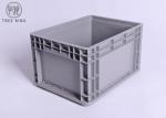 400 * 300 * 230 Euro Stacking Containers , Straight Wall Grey European Stacking