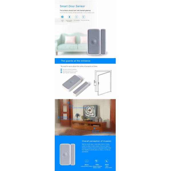 Zigbee APP Control Smart Home Automation System 3V Battery Powered Door Magnetic