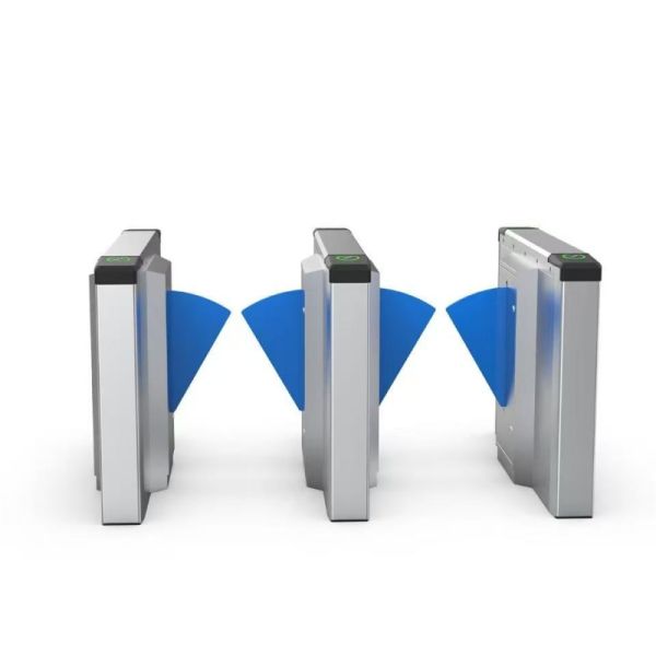 Automatic Optical Swing Turnstile , Flap Barrier Turnstile Gate With Face Recognition