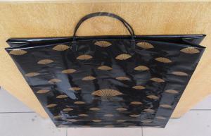 China Black HDPE / LDPE Hard Loop Plastic Handle Bag For Christmas Gift on sale