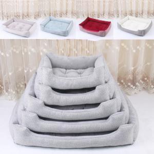 China Rectangle Polyester Removable XL Dog Bed Plush Pet Beds wholesale