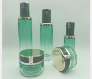 China Glass Cream Jar Bottles Cosmetic Packaging In Set/ Skincare Glass Bottles Good Sealing Performance on sale