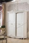 Neoclassical Bedroom Furniture Wooden Wardrobe with Sliding Closet Door D-9007