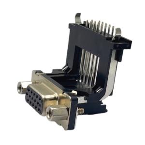 China Elevated 15Pin DB 15 Connector Dsub15 Bent Female Head Vinyl Perforated For PCB Board wholesale