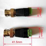 Screw On BNC Male CCTV Cable Accessories Coaxial To CAT5E Connector Camera