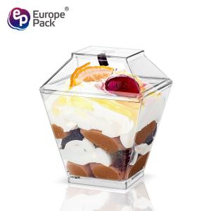 China Food grade party supply 2oz disposable plastic dessert cup with lid wholesale
