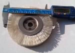 Crimped Round Plastic Wire Wheel Brush 100MM OD Fill Density White Color