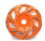 Orange Metal Bonded Diamond Grinding Wheel For Concrete / Masonry Surface