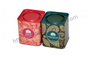 China Square Tea Tin Box 77*77*93mmH wholesale