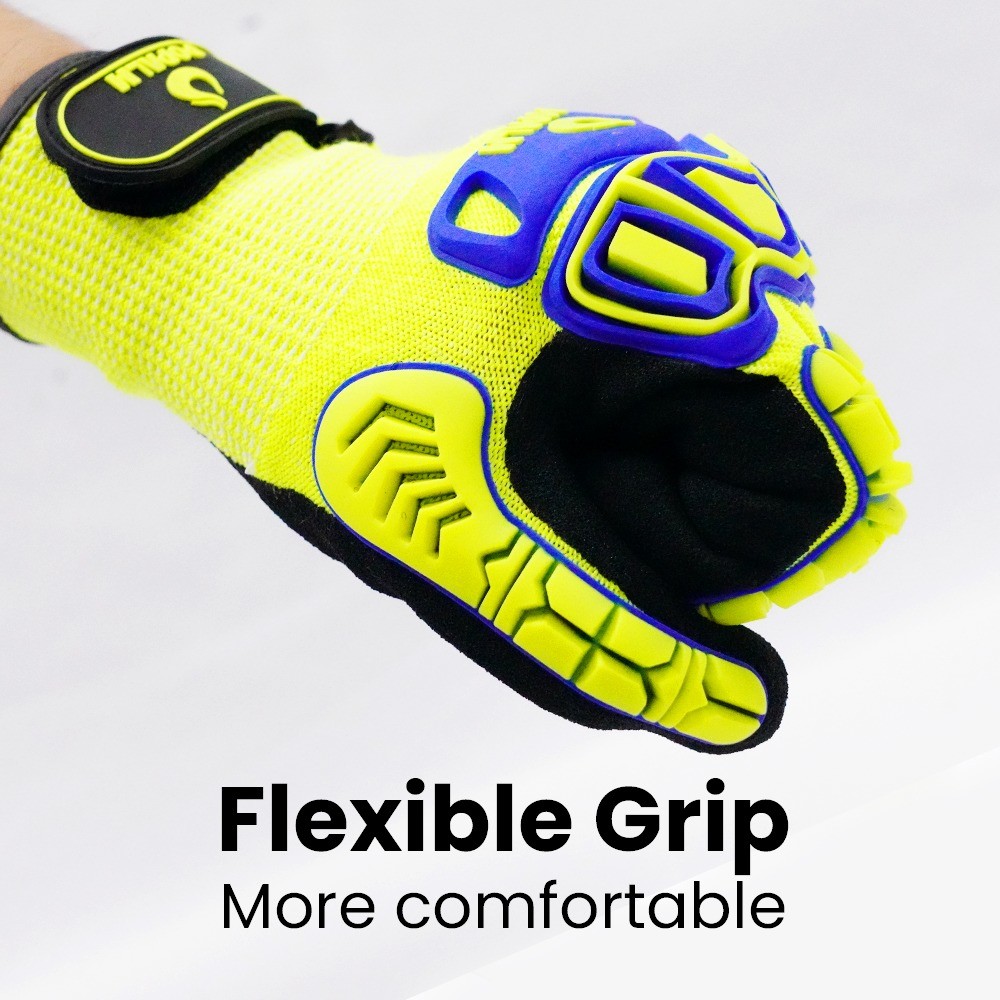 Thermoplastic Rubber Impact 4X42CP Gloves 13 Needle Nitrile Sanding Anti-Collision Gloves: Ultimate Safety Protection, Comfortable, Breathable and
