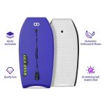 Riders 5'5''-5'9'' 165cm-175cm 42" EPS Core Bodyboard with Surf Leash Yellow