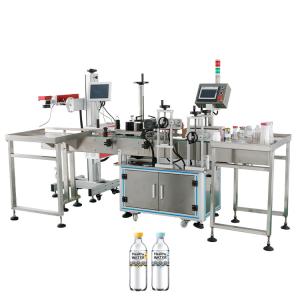 China Automatic Horizontal Round Bottle Labeling Machine Top Label Applicator Machine Product Labels For Cosmetic Bottle wholesale