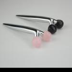 ROHS 145mm Pink Y Shaped 3D Face Jade Rollers For Slimming