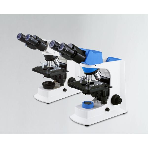 White Trinocular Lab Biological Microscope With Mechanical Stage