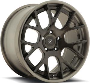 China Matt Black Machined Face Two Piece Forged Wheels For BMW M3 5x112 wholesale