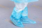 Anti Slip Blue 35GSM Disposable Plastic Boot Covers