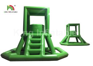 China Green 16.41 FT Inflatable Water Toy PVC Climbing Lifeguard Tower With Ladder wholesale