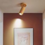 Wood Led Ceiling Lamp With Spot Lights For Living Room Bedroom Corridor Home