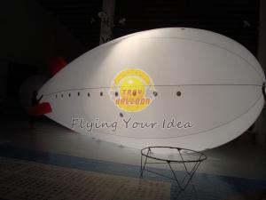 China 7m Inflatable Helium Lighting Blimp / Zeppelin Balloon with GE halogen bulb for Trade show on sale