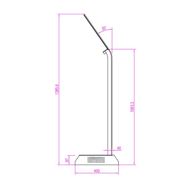 30-Inch All-in-One Touch Screen Interactive OLED Display Kiosk Transparent Information Kiosk