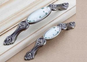 China Antique Marble Pattern Ceramic Kitchen Door Knobs And Handles Lightweight on sale