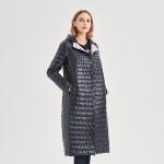 FODARLLOY 2022 Puffer Jacket Ladies Warm Hooded Cotton-Padded Clothes Slim Long
