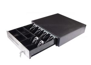 China Black Plastic Retail Cash Drawer USB Interface With Pulley Track 4242P wholesale