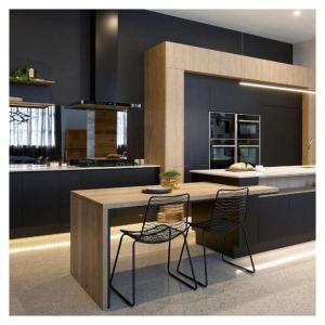 China Affordable Wooden Cabinets Kitchen Cabinet Luxury with Veneer and Lacquer Finish wholesale