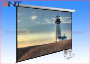 China 100 Inch Electric Projector Screen , Motorized Rear Projection Screen wholesale