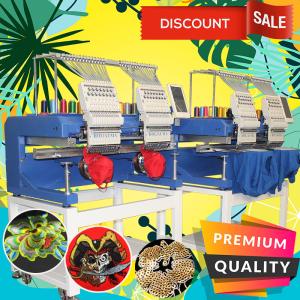 China Better than gemsy embroidery machine HO1502H cap t-shirt flat 3d sequin 400*50mm computer embroidery machine 2 heads wholesale