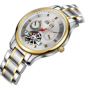 China 5ATM Waterproof Automatic Mechanical Watch BSCI Skeleton Subdial wholesale