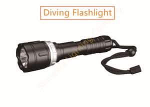China 550LM Diving Focusing Led Flashlight Changeable Battery Use Under 80m Water wholesale