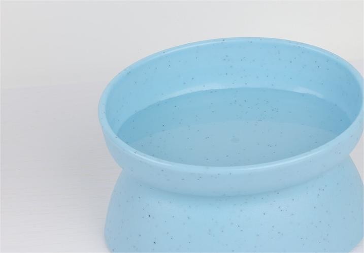 Elevated Raised Cat Bowl Double Bowl Neck Guard Drinking Water Feeding Plastic Dog Bowl