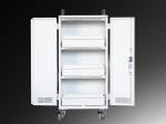 Steel Material Computer Charging Cart For 60 , Fan Cooling Laptop Storage Cart
