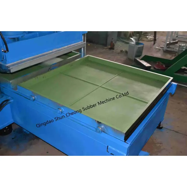 50 Ton Pressure Rubber Floor Tile Making Machine with 4 Working Layers and Manual Push-Out Device