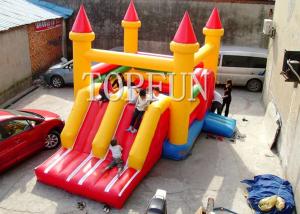 China Amusement Park Inflatable Jumping Castle Plato PVC Tarpaulin 6x5m wholesale