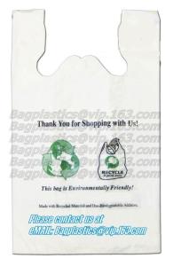 China Go Green Bamboo Biodegradable Eco-friendly Reusable Plastic T-Shirt Bags Handles Shopping,Compostable Grocery Shopping wholesale